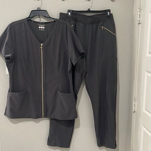 Heartsoul Scrub Set Dark Gray